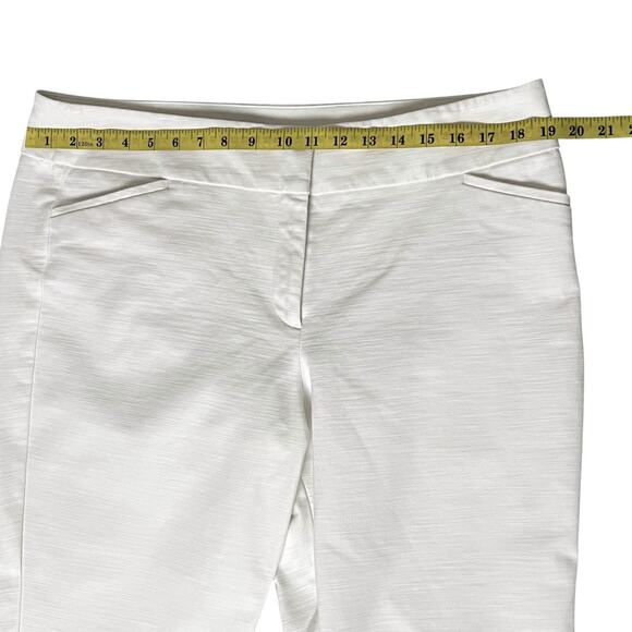 Ann Taylor Factory Signature Pants Womens 14 White Cotton Blend Stretch - Picture 8 of 12